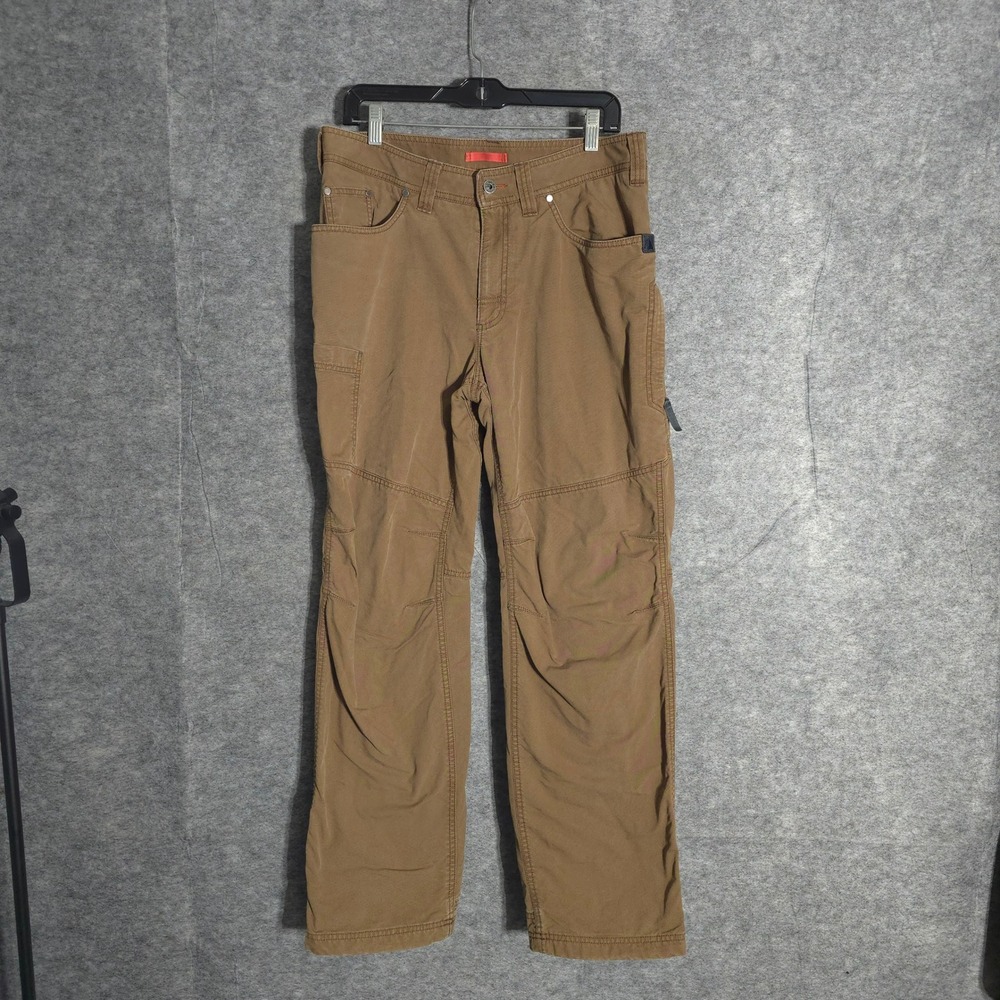 L.L. Bean Lined Field Pants Men 33x32 Brown Utility Articulated Knee Workwear